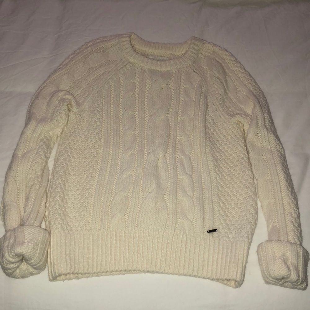 Cream cable knit sweater